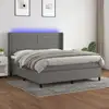 Image de Sommier    Lattes De Lit Matelas Led Gris Fonc © 160x200 Cm Tissu Vidaxl
