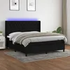 Image de Sommier    Lattes De Lit Matelas Et Led Noir 180x200 Cm Tissu Vidaxl