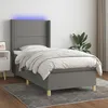 Image de Sommier    Lattes De Lit Matelas Led Gris Fonc © 100x200 Cm Tissu Vidaxl