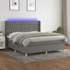 Image de Sommier    Lattes De Lit Matelas Led Gris Fonc © 180x200 Cm Tissu Vidaxl