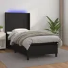 Image de Sommier    Lattes De Lit Matelas Led Noir 100x200cm Similicuir Vidaxl