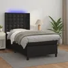 Image de Sommier À Lattes De Lit Matelas Led Noir 80x200 Cm Similicuir Vidaxl