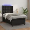 Image de Sommier    Lattes De Lit Matelas Led Noir 100x200cm Similicuir Vidaxl