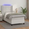 Image de Sommier    Lattes De Lit Matelas Led Blanc 100x200 Cm Similicuir Vidaxl