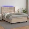 Image de Sommier À Lattes De Lit Matelas Led Cappuccino 140x200 Cm Vidaxl