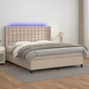Image de Sommier À Lattes De Lit Matelas Led Cappuccino 160x200 Cm Vidaxl