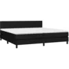 Image de Sommier À Lattes De Lit Et Matelas Et Led Noir 200x200 Cm Tissu Vidaxl