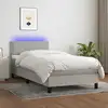 Image de Sommier À Lattes De Lit Matelas Led Gris Clair 100x200 Cm Tissu Vidaxl