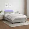 Image de Sommier À Lattes De Lit Matelas Led Gris Clair 120x200 Cm Tissu Vidaxl