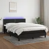 Image de Sommier À Lattes De Lit Avec Matelas Led Noir 140x190 Cm Tissu Vidaxl