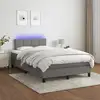 Image de Sommier À Lattes De Lit Et Matelas Et Led Gris Foncé 120x200 Cm Vidaxl