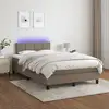 Image de Sommier À Lattes De Lit Avec Matelas Led Taupe 120x200 Cm Tissu Vidaxl