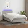 Image de Sommier À Lattes De Lit Avec Matelas Et Led Gris Clair 80x200cm Vidaxl