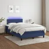 Image de Sommier À Lattes De Lit Avec Matelas Led Bleu 120x200 Cm Tissu Vidaxl