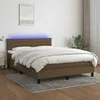 Image de Sommier    Lattes De Lit Matelas Et Led Marron Fonc © 140x200 Cm Vidaxl