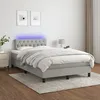 Image de Sommier À Lattes De Lit Matelas Led Gris Clair 120x200 Cm Tissu Vidaxl