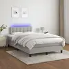Image de Sommier À Lattes De Lit Matelas Led Gris Clair 120x200 Cm Tissu Vidaxl