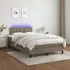 Image de Sommier À Lattes De Lit Avec Matelas Led Taupe 120x200 Cm Tissu Vidaxl