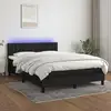 Image de Sommier À Lattes De Lit Avec Matelas Led Noir 140x200 Cm Tissu Vidaxl