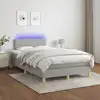 Image de Sommier À Lattes De Lit Matelas Led Gris Clair 120x200 Cm Tissu Vidaxl