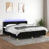 Image de vidaXL Sommier à Lattes de Lit avec Matelas et LED Lit Rembourré Lit Double Lit Adulte de Chambre à Coucher Intérieur 3133655