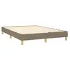 Image de Vidaxl sommier à lattes de lit avec matelas led taupe 140x190 cm tissu