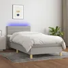 Image de Sommier À Lattes De Lit Matelas Led Gris Clair 100x200 Cm Tissu Vidaxl