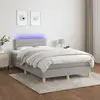 Image de Sommier À Lattes De Lit Matelas Led Gris Clair 120x200 Cm Tissu Vidaxl