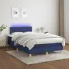Image de Sommier À Lattes De Lit Avec Matelas Led Bleu 120x200 Cm Tissu Vidaxl