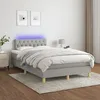 Image de Sommier À Lattes De Lit Matelas Led Gris Clair 120x200 Cm Tissu Vidaxl