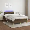 Image de Sommier    Lattes De Lit Matelas Et Led Marron Fonc © 120x200 Cm Vidaxl