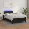 Image de Sommier À Lattes De Lit Avec Matelas Et Led Noir 120x200cm Vidaxl