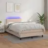 Image de Sommier À Lattes De Lit Avec Matelas Led Cappuccino 120x200 Cm Vidaxl