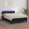 Image de Sommier À Lattes De Lit Avec Matelas Et Led Noir 140x200cm Vidaxl