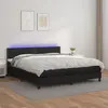 Image de Sommier À Lattes De Lit Avec Matelas Et Led Noir 180x200cm Vidaxl