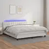 Image de Sommier À Lattes De Lit Avec Matelas Et Led Blanc 160x200 Cm Vidaxl