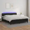 Image de Sommier À Lattes De Lit Avec Matelas Et Led Noir 180x200cm Vidaxl
