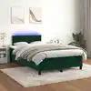 Image de Sommier À Lattes De Lit Avec Matelas Led Vert Foncé 120x200 Cm Vidaxl