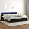 Image de Sommier À Lattes De Lit Avec Matelas Et Led Noir 200x200 Cm Vidaxl
