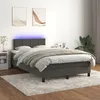Image de Sommier À Lattes De Lit Avec Matelas Led Gris Foncé 120x200 Cm Vidaxl