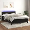 Image de Sommier À Lattes De Lit Avec Matelas Et Led Noir 140x200 Cm Vidaxl