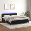 Image de Sommier À Lattes De Lit Avec Matelas Et Led Noir 180x200 Cm Vidaxl
