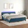 Image de Sommier À Lattes De Lit Avec Matelas Led Bleu Foncé 180x200 Cm Vidaxl