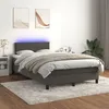 Image de Sommier À Lattes De Lit Avec Matelas Led Gris Foncé 120x200 Cm Vidaxl