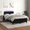 Image de Sommier À Lattes De Lit Avec Matelas Et Led Noir 120x200 Cm Vidaxl