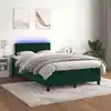 Image de Sommier À Lattes De Lit Avec Matelas Led Vert Foncé 120x200 Cm Vidaxl