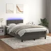 Image de Sommier À Lattes De Lit Avec Matelas Led Gris Foncé 120x200 Cm Vidaxl