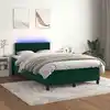 Image de Sommier À Lattes De Lit Avec Matelas Led Vert Foncé 120x200 Cm Vidaxl
