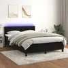 Image de Sommier À Lattes De Lit Avec Matelas Et Led Noir 140x190 Cm Vidaxl