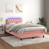 Image de Sommier À Lattes De Lit Avec Matelas Et Led Rose 120x200cm Vidaxl